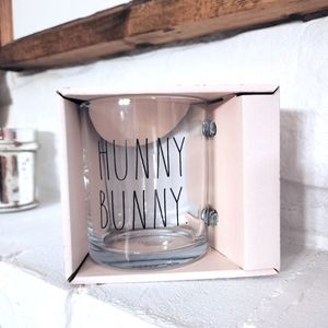 NIB NWT RAE DUNN hunny bunny clear mug